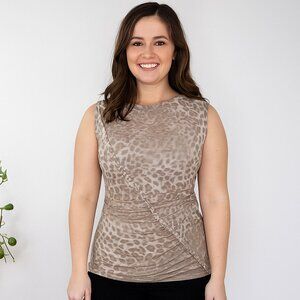 Vintage y2k Small Leopard print NY&CO Blouse